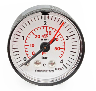 Манометр сухого типа (0-4 бар/40 мм 1/8" метал.корпус) Pakkens 0401000205 MG