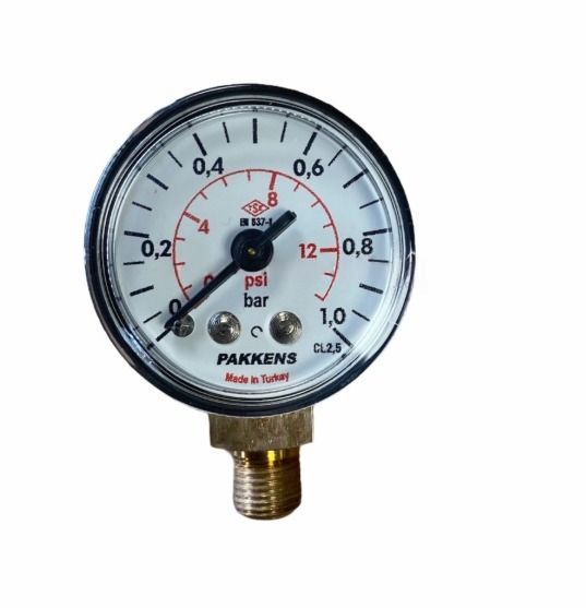 Manometr quru tipli (0-1 Bar 40 мм 1/8") Pakkens 0401000102