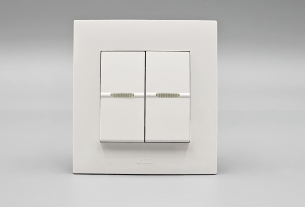 İşıq açarı (iki düyməli) Modi 10-003, Wh