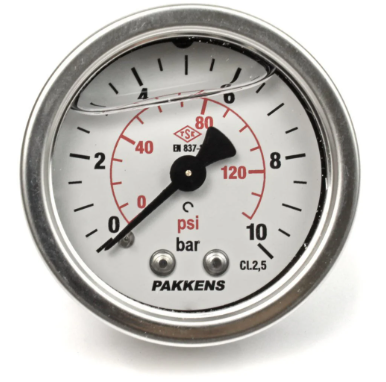 Manometr qliserinli (0-10 bar 40 mm, 1/8"B arxa bağlantı) Pakkens 0401001207