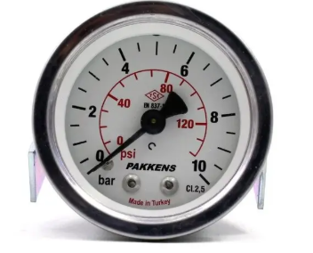 Manometr quru tipli (0-10 bar 40 mm, 1/8"B panel bağlantı) Pakkens 0401000307