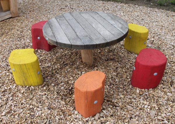 Столик с табуретами для детской площадки ŞS 020