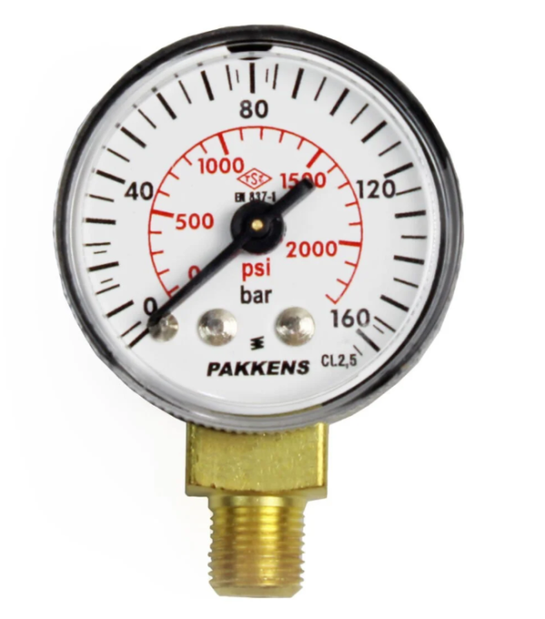 Manometr quru tipli (0-160 bar 40 mm, 1/8")  Pakkens 0401000113