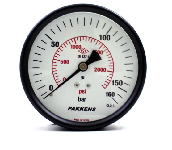 Manometr quru tipli (0-160 bar 40 mm, 1/8") Pakkens 0401000213