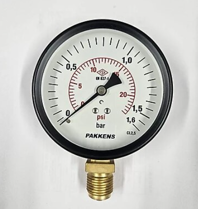 Manometr quru tipli (0-1,6 Bar 40 mm, 1/8") Pakkens 0401000103