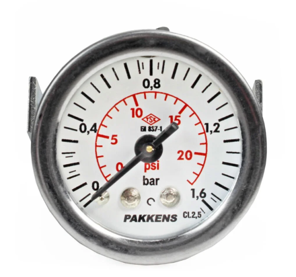 Manometr quru tipli (0-1,6 bar 40 mm, 1/8") Pakkens 0401000203