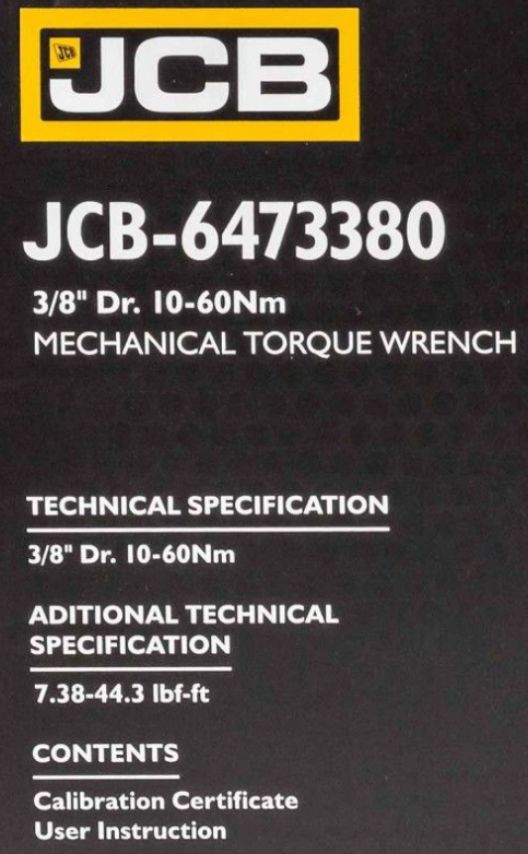 Ключ моментный 10-60 Нм JCB JCB-6473380