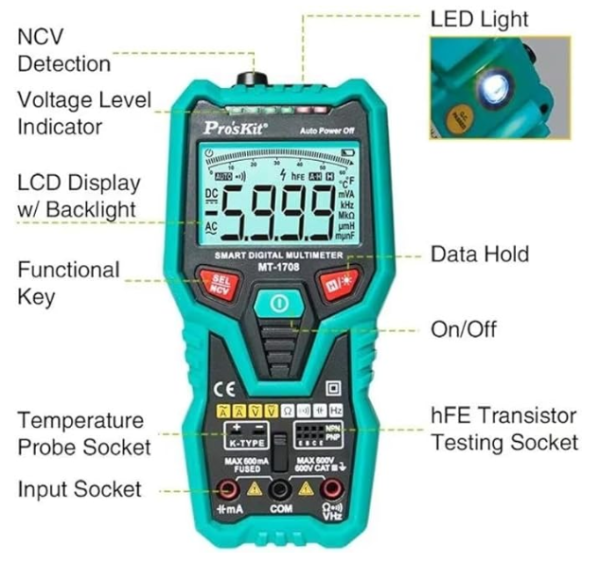 Multimetr rəqəmsal Proskit MT-1708