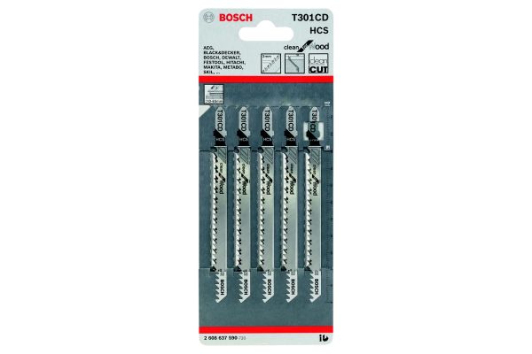 Пилки для лобзика (5 шт) T301CD Bosch 2608637590