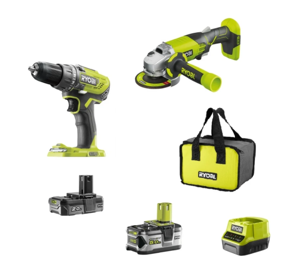 Набор инструментов Ryobi ONE+ R18DDAG-252S 5133003819