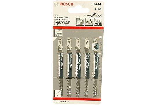 Пилки для лобзика (5 шт) T244D Bosch 2608630058