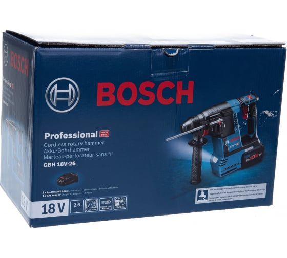 Akkumulyatorlu perforator Bosch GBH 18V-26, 1x8 Ач+GAL 1880 CV 0615990M3N