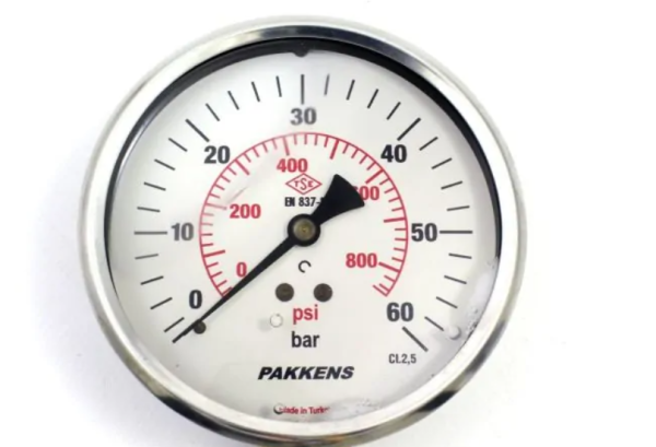Manometr quru tipli (0-60 bar 40 mm, 1/8" metal gövdə) Pakkens 0401000211 MG