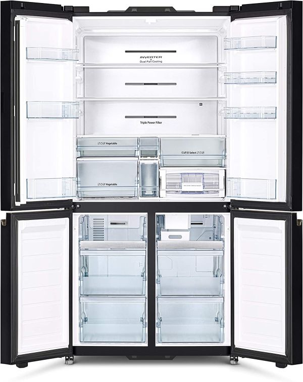 Soyuducu Hitachi French Door Bottom Freezer RWB720VUK0GBK