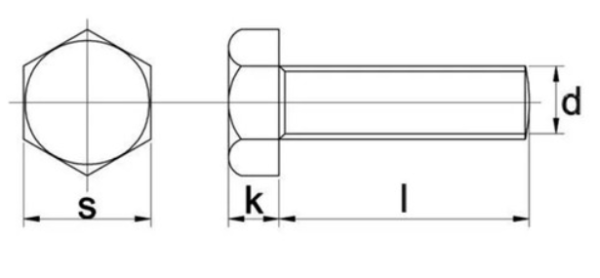 Bolt 8.8 1 ədəd M20x100 DIN933