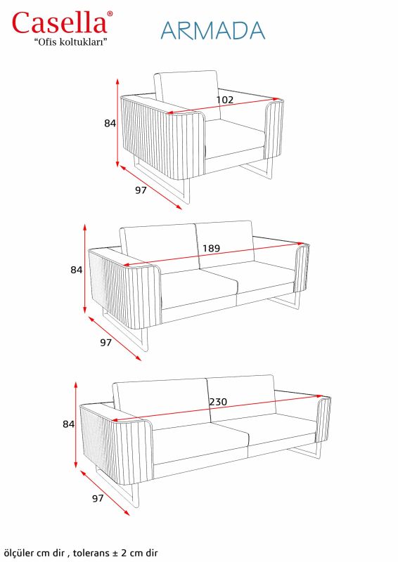 Divan ofis üçün Casella Armada ARMD 01