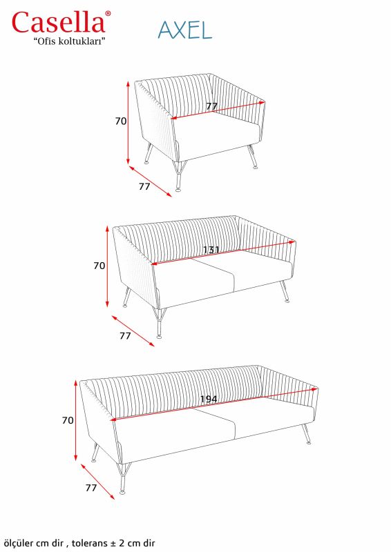 Divan ofis üçün Casella Axel 01