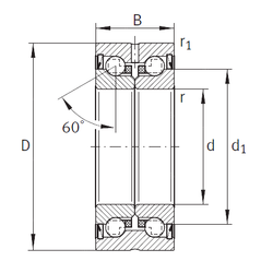 Yastıq (podşipnik)  bilyalı SKF ZKLN4075 