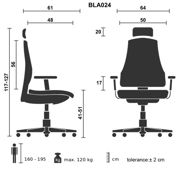 Oturacaq ofis üçün Casella Bella BLA 024