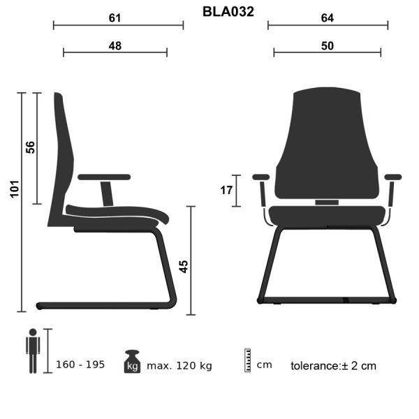 Oturacaq ofis üçün Casella Bella BLA 032