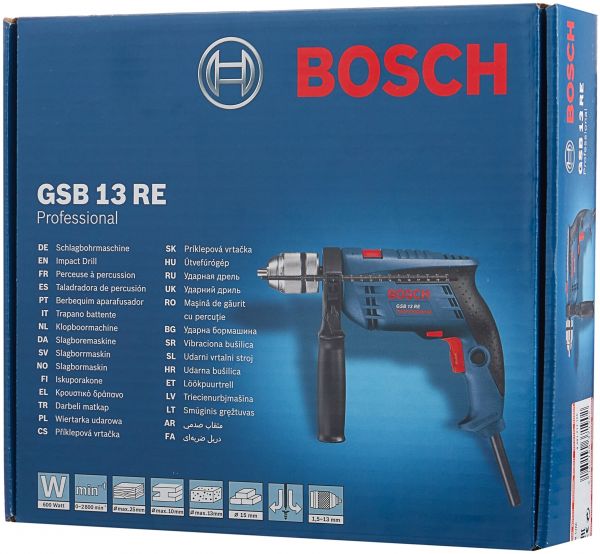 Дрель ударная Bosch GSB 13 RE (0601217100)