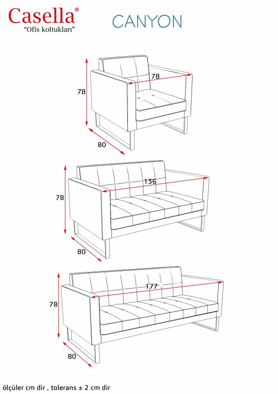 Divan ofis üçün Casella Canyon c 278