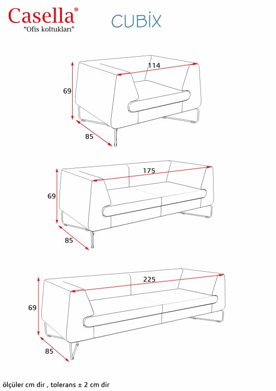 Divan ofis üçün Casella Cubix CBX 03