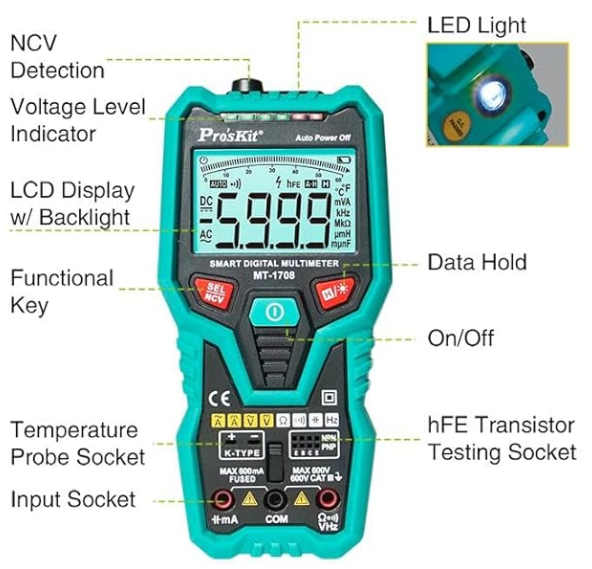 Мультиметр цифровой Proskit MT-1707