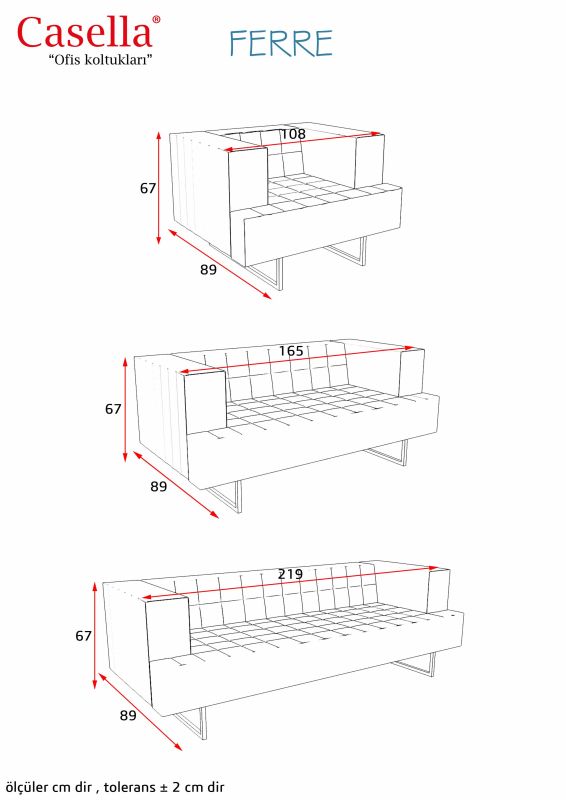 Divan ofis üçün Casella Ferre FRE 03