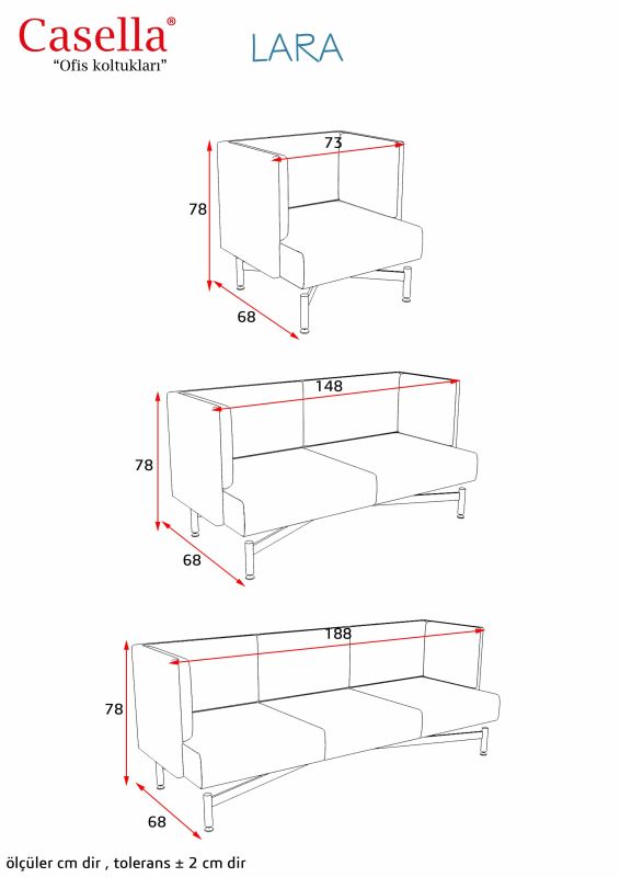 Divan ofis üçün Casella Lara 03