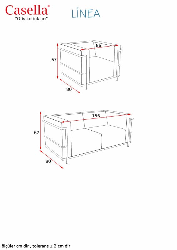 Divan ofis üçün Casella Linea L 11