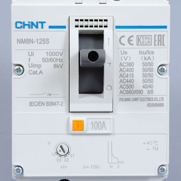 Выключатель автоматический NM8N-125S TM 100А 3P (CHINT) 271589