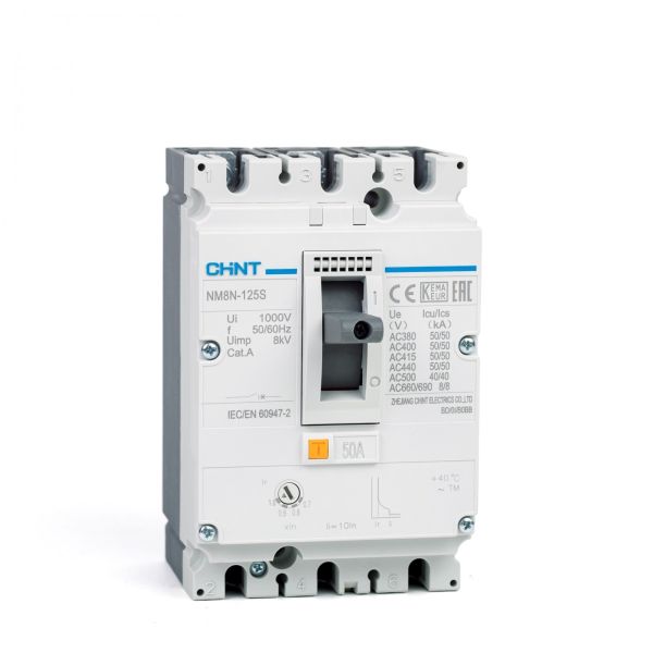 Выключатель автоматический NM8N-125S TM 50А 3P (CHINT) 271586