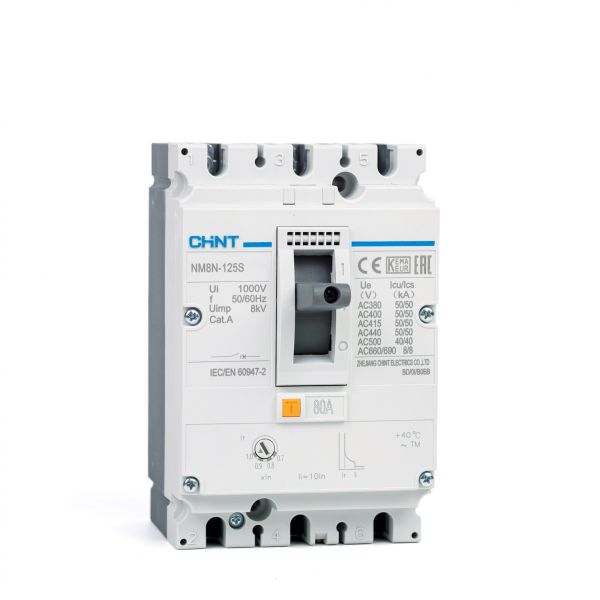 Выключатель автоматический NM8N-125S TM 80А 3P (CHINT) 271588