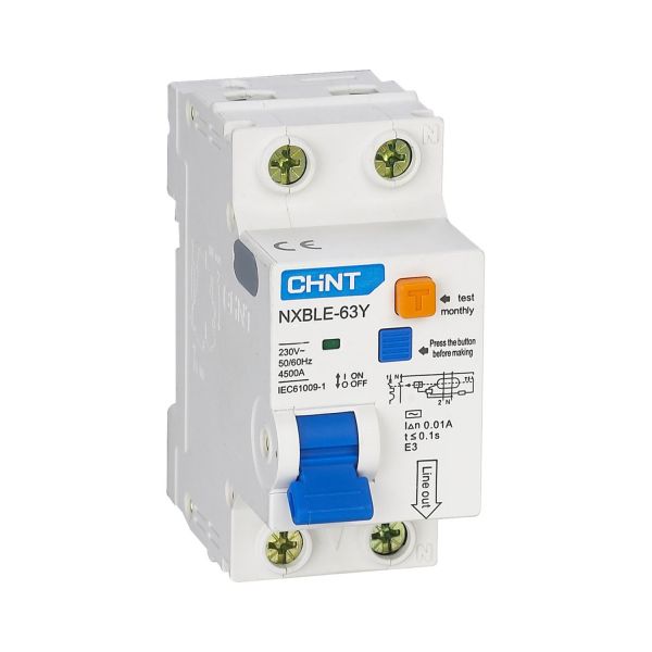 Diferensial arvtomat açar NXBLE-63Y 1P+N 63А 30mA elektron tipi АС х-каsı С (CHINT) 105548