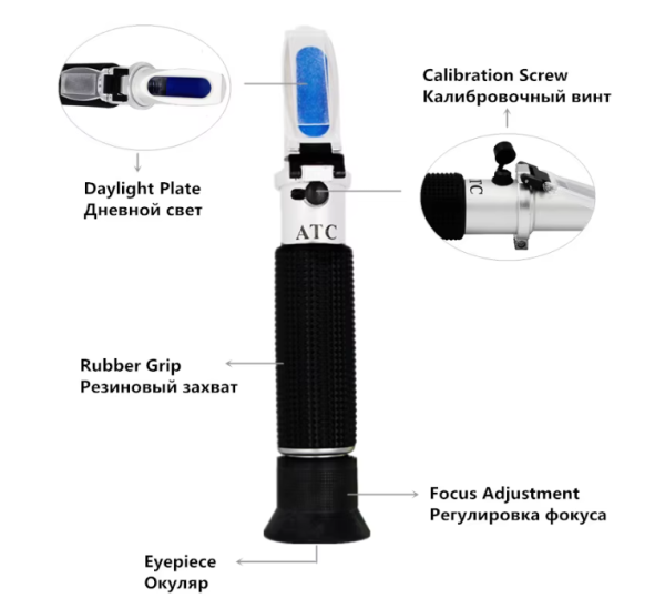Рефрактометр для солёности воды ŞS RF006BX (0–10%, ATC)