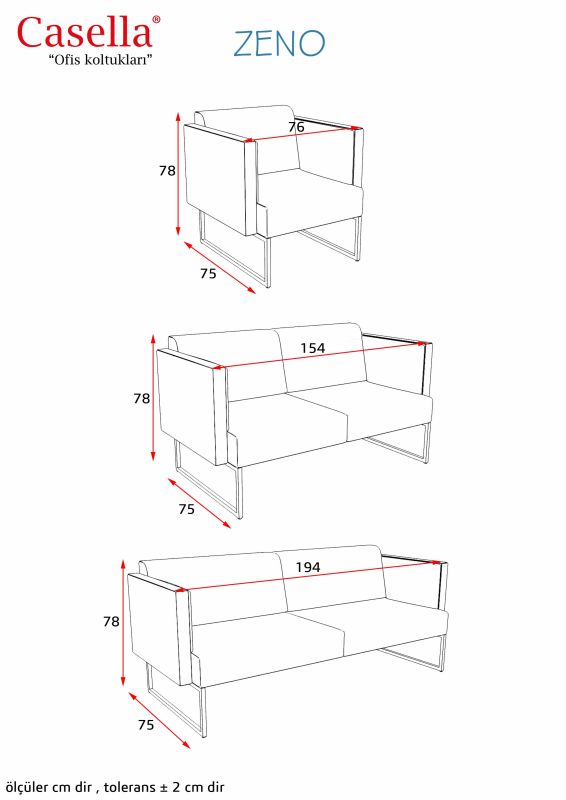 Divan ofis üçün Casella Zeno ZN 01